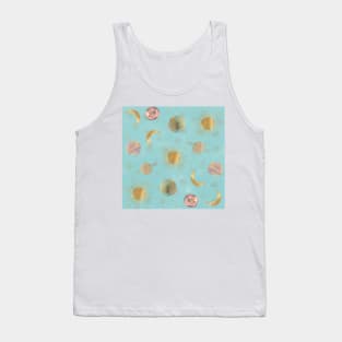 Gold Sun Moon Planets Space Blue illustration Tank Top